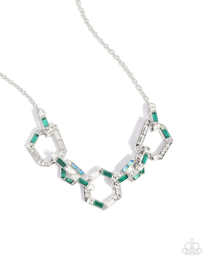 Geometric Glitter - Green