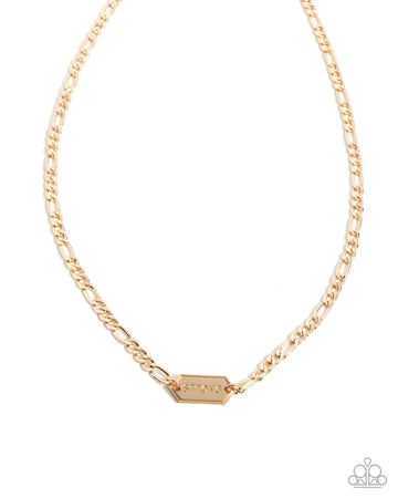 Strong Suit - Gold Chain STRONG Urban Short Necklace