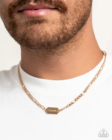 Strong Suit - Gold Chain STRONG Urban Short Necklace