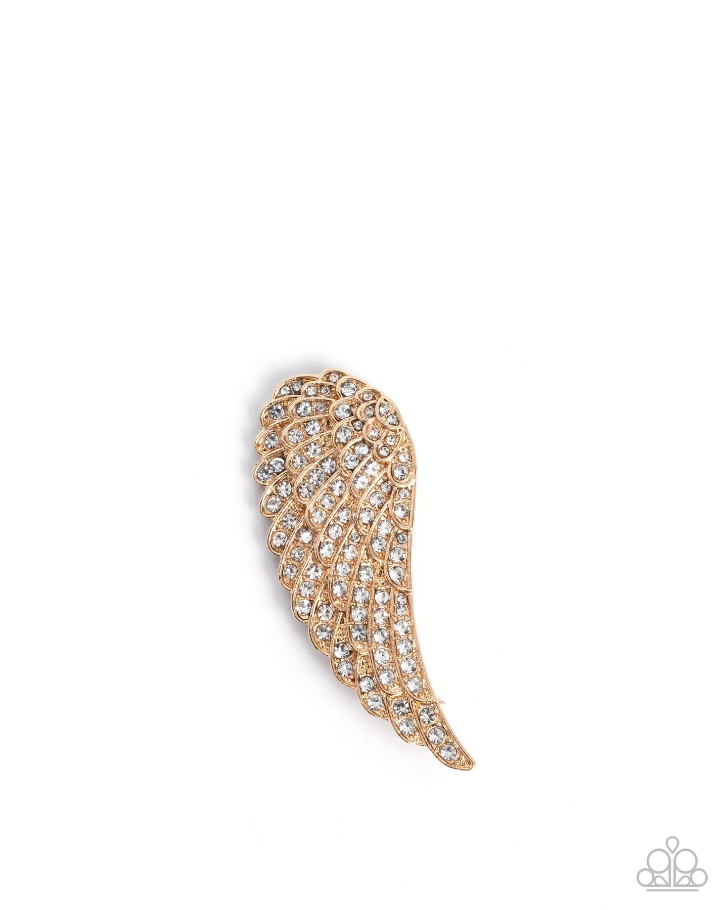 Angelic Affection - Gold Angel Wing Brooch