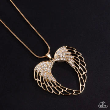 Angelic Accuracy - Gold Angel Wing Necklace - Life of the Party September 2025
